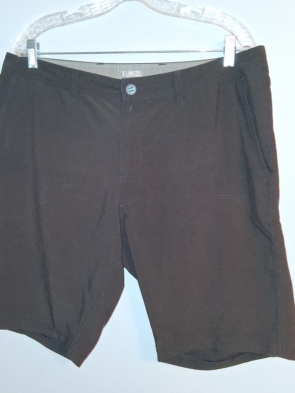 LinkSoul Men's Black Casual Shorts